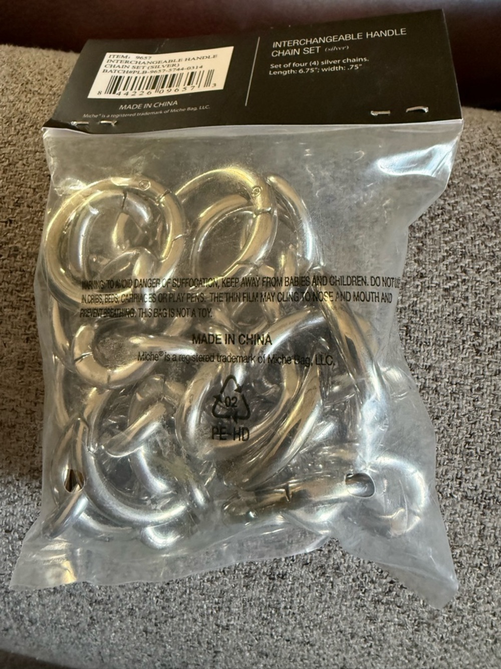 Miche Silver Interchangeable Handle Chain Set - Picture 2 of 3